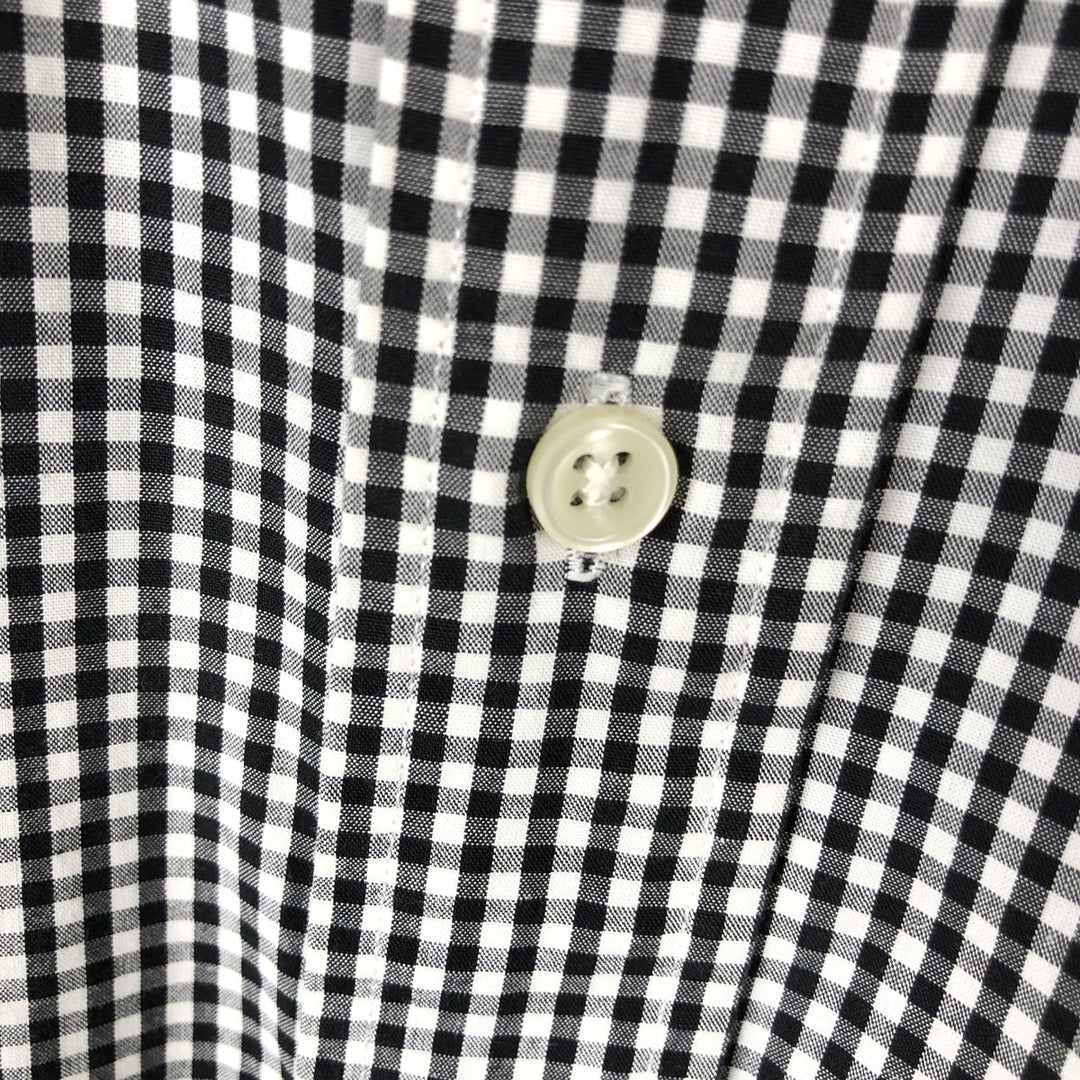 Ralph Lauren BLAKE Gingham Check Short Sleeve Button Down Check Shirt Men's Size L cotton black type Vintage Second Hand