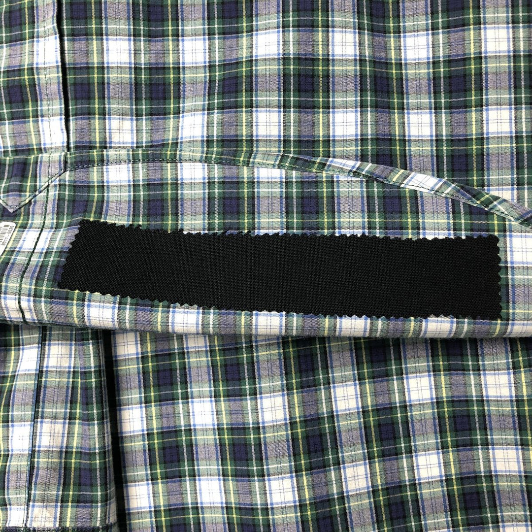 Ralph Lauren BLAKE long sleeve button down check shirt, men's size L cotton navy blue type Vintage Second Hand