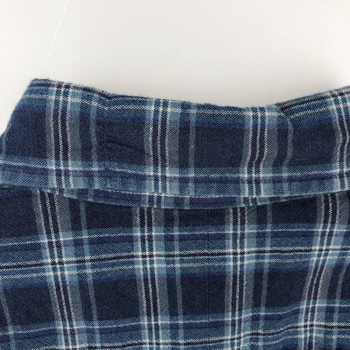 Ralph Lauren CUSTOM FIT short sleeve button down check shirt men's XL size cotton navy blue type Vintage Second Hand