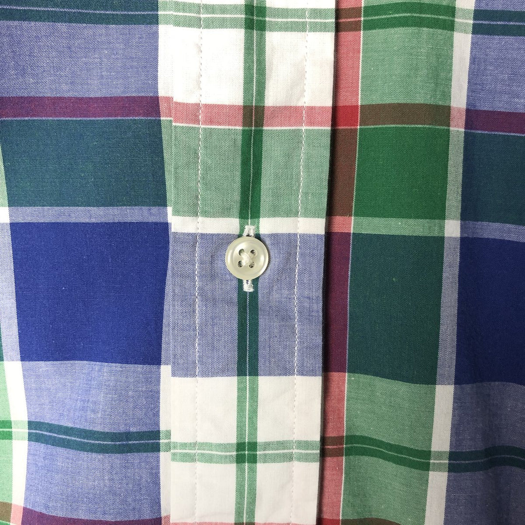 Ralph Lauren BLAKE short sleeve button down check shirt men's XL size cotton blue type Vintage Second Hand