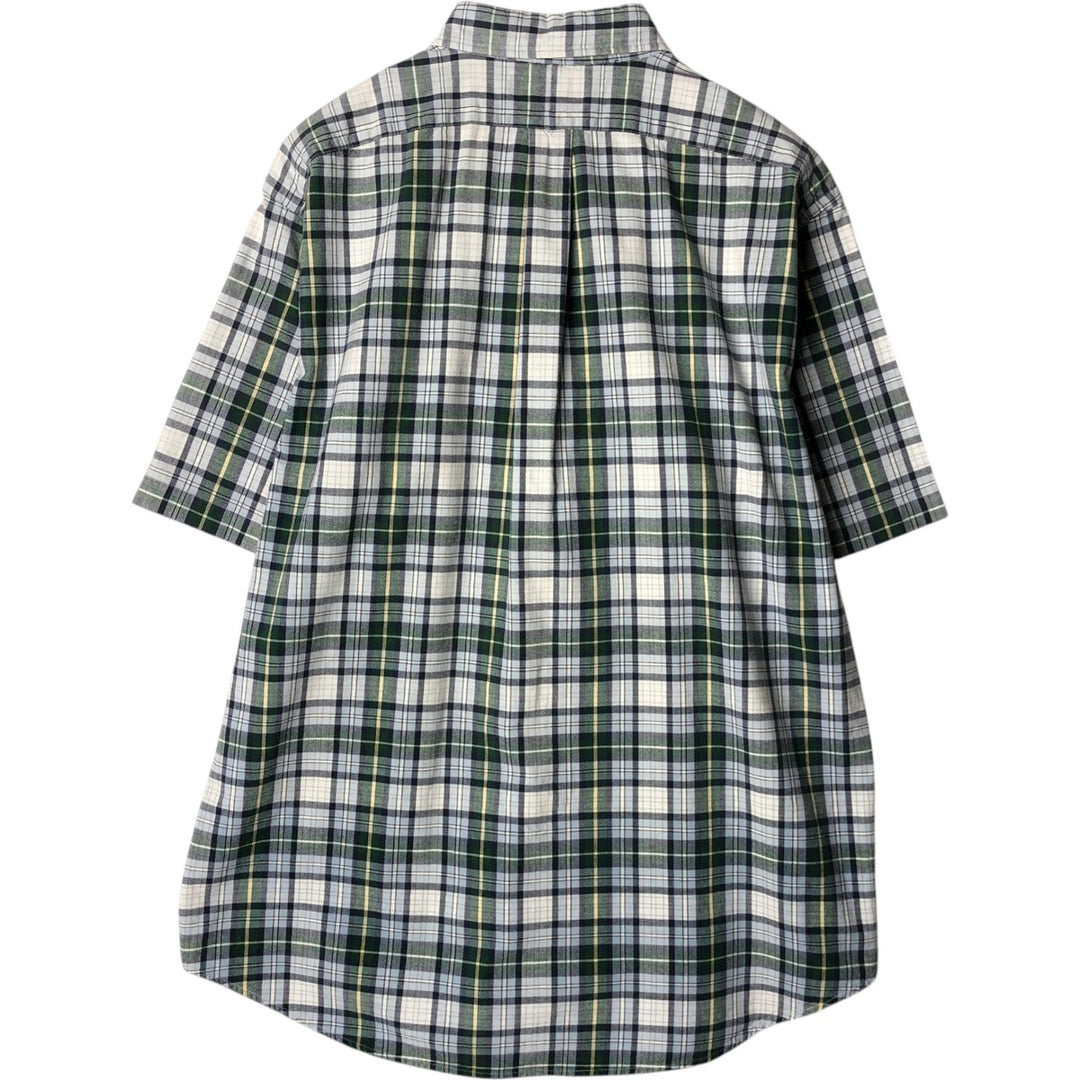 Ralph Lauren BLAKE short sleeve button down check shirt, men's size L cotton Blue type light blue Vintage Second Hand