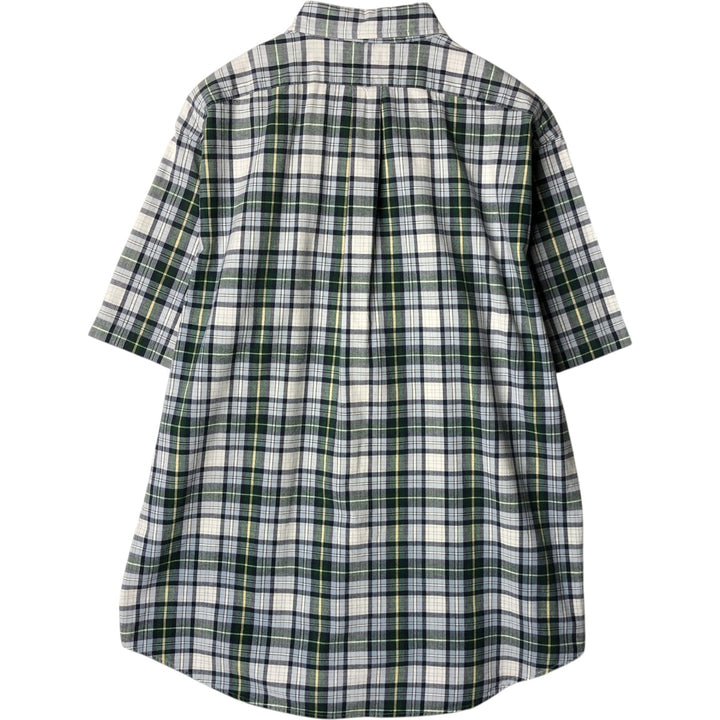 Ralph Lauren BLAKE short sleeve button down check shirt, men's size L cotton Blue type light blue Vintage Second Hand