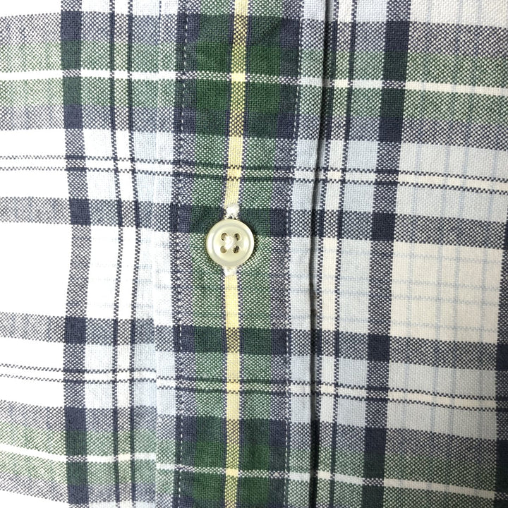 Ralph Lauren BLAKE short sleeve button down check shirt, men's size L cotton Blue type light blue Vintage Second Hand