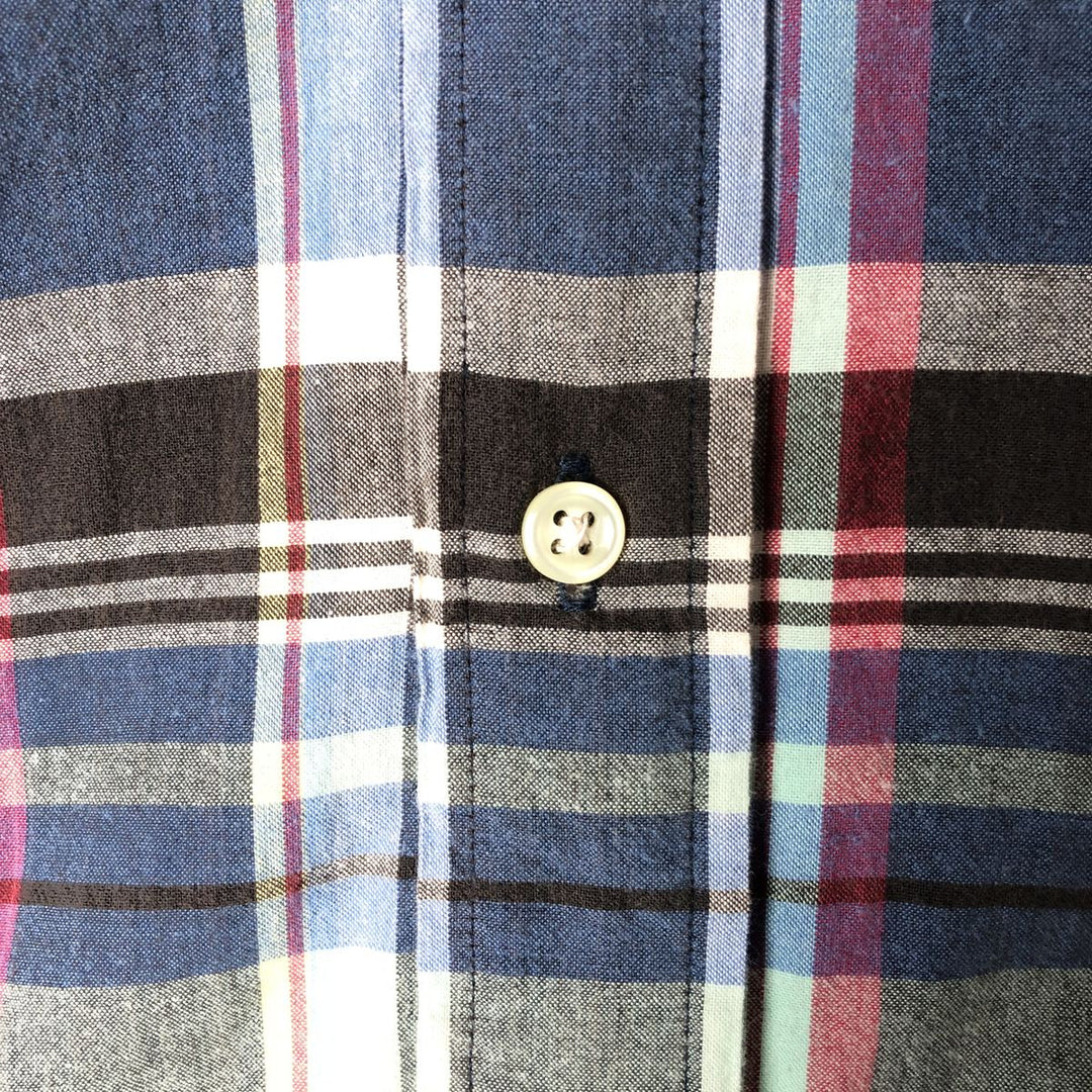 Ralph Lauren BLAKE short sleeve button down check shirt, men's size L cotton blue type Vintage Second Hand