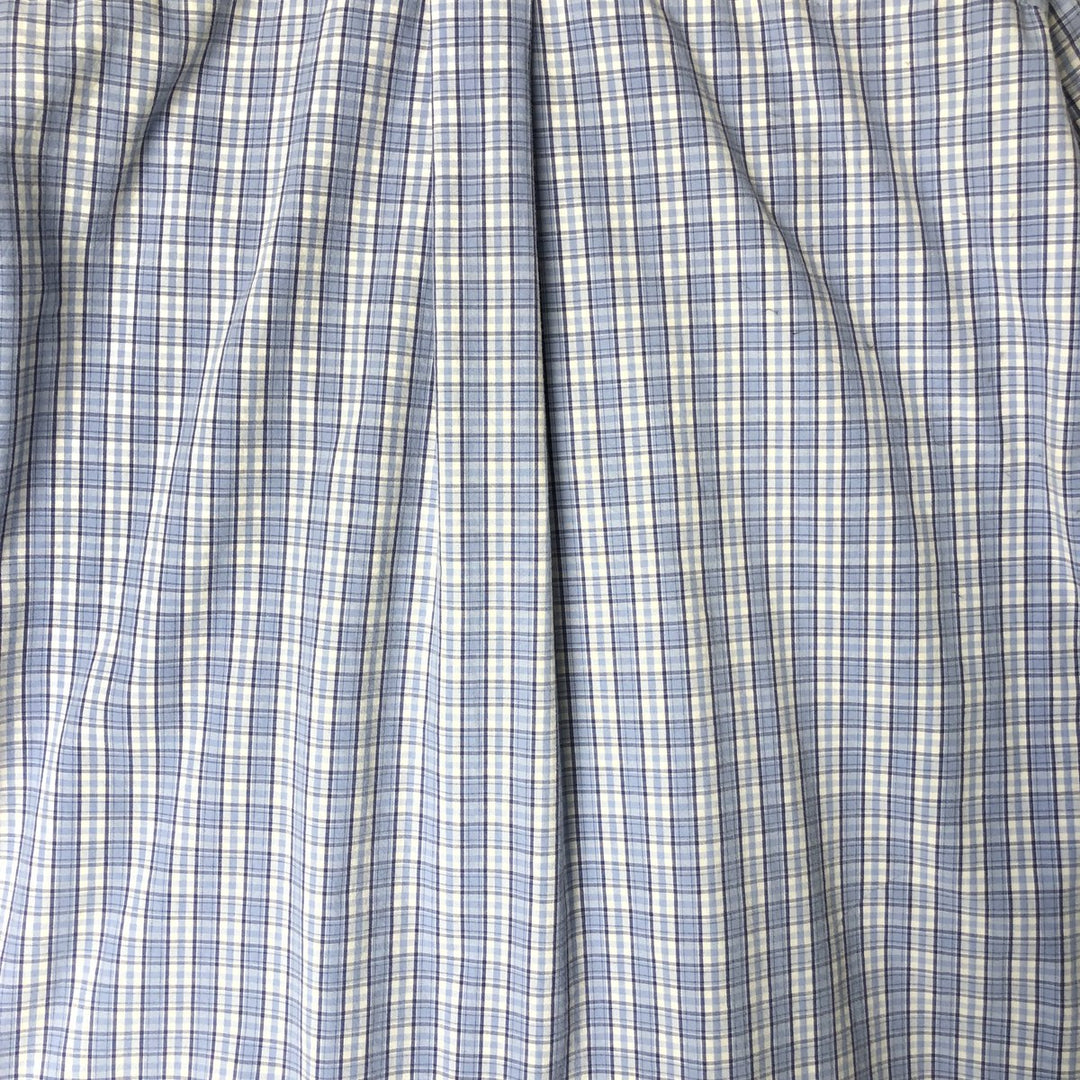 Ralph Lauren BLAKE short sleeve button down check shirt, men's size L cotton Blue type light blue Vintage Second Hand
