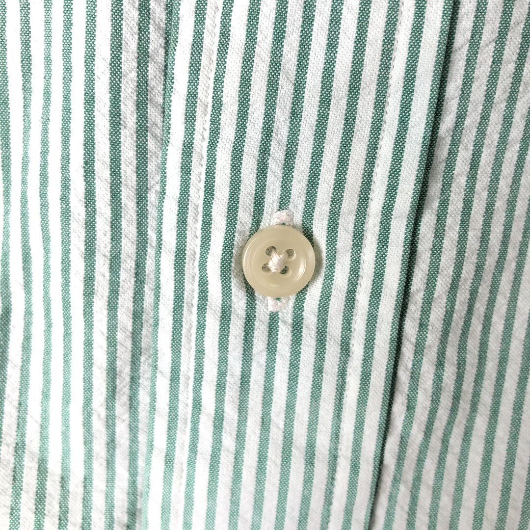 Ralph Lauren BLAKE Seersucker Short Sleeve Button Down Striped Shirt Men's XL cotton white type Vintage Second Hand