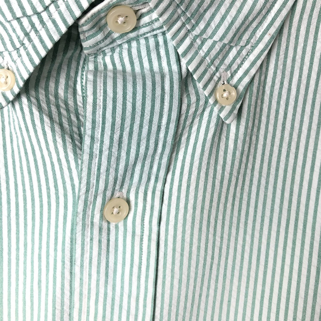 Ralph Lauren BLAKE Seersucker Short Sleeve Button Down Striped Shirt Men's XL cotton white type Vintage Second Hand