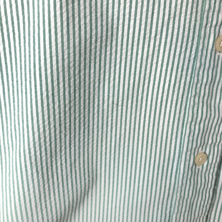 Ralph Lauren BLAKE Seersucker Short Sleeve Button Down Striped Shirt Men's XL cotton white type Vintage Second Hand