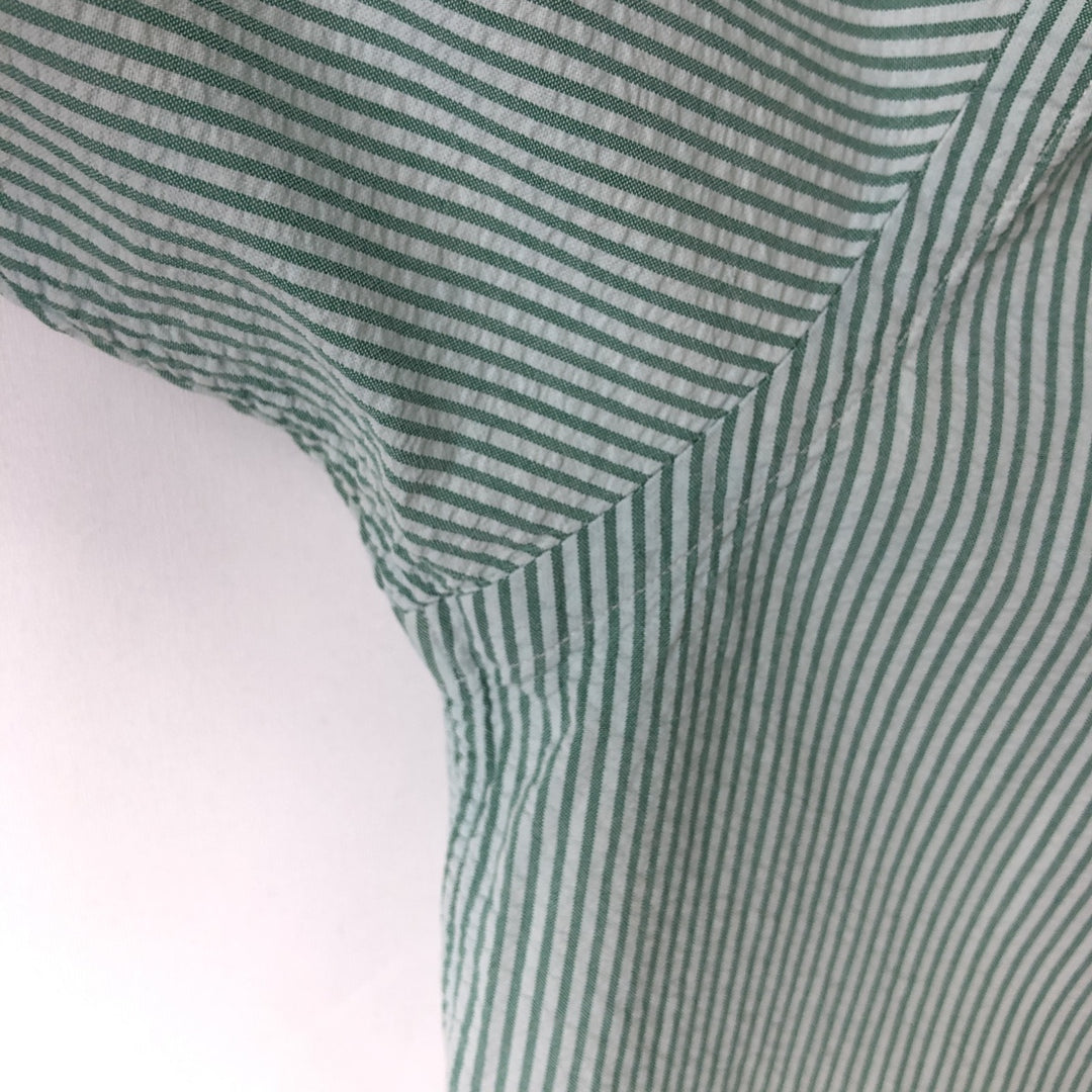 Ralph Lauren BLAKE Seersucker Short Sleeve Button Down Striped Shirt Men's XL cotton white type Vintage Second Hand