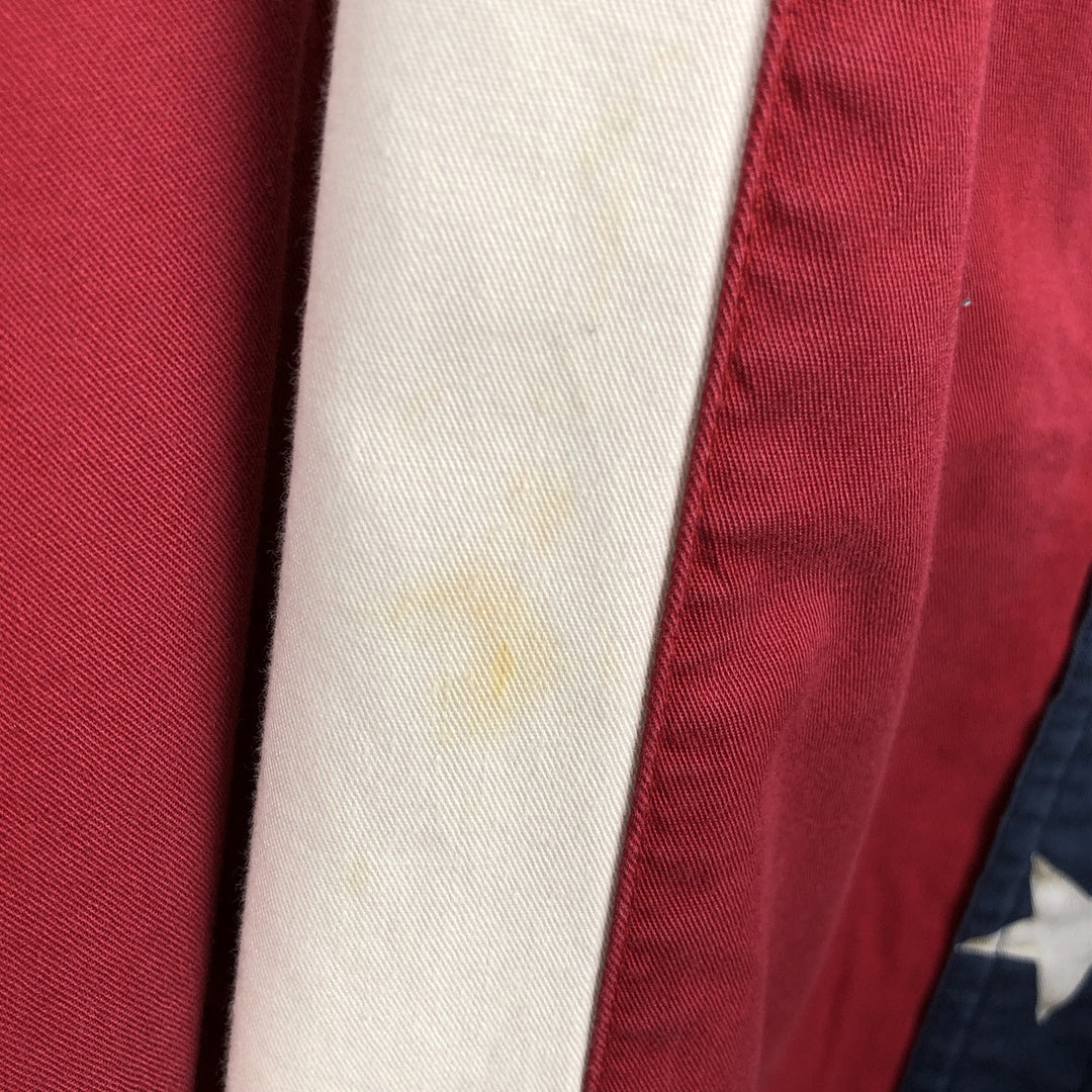 Ralph Lauren CHAPS short-sleeved button-down shirt with American flag pattern, men's size XL. cotton red type Vintage Second Hand