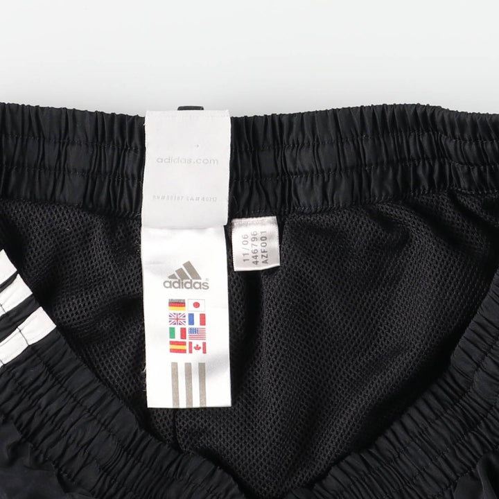 Adidas warm-up pants, nylon pants, rustling pants, men's size M polyester black type Vintage Second Hand