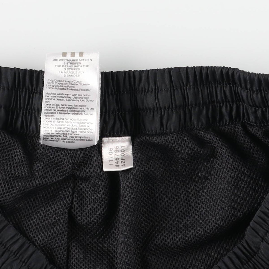 Adidas warm-up pants, nylon pants, rustling pants, men's size M polyester black type Vintage Second Hand