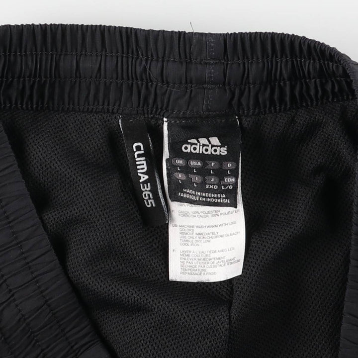 Adidas CLIMA365 Warm-up Pants, Nylon Pants, Windbreaker Pants, Men's Size L (approx.) polyester black type Vintage Second Hand