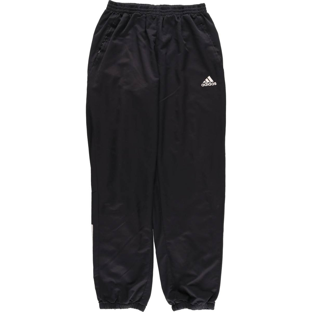 Adidas warm-up pants, nylon pants, crinkle pants, men's size L polyester black type Vintage Second Hand