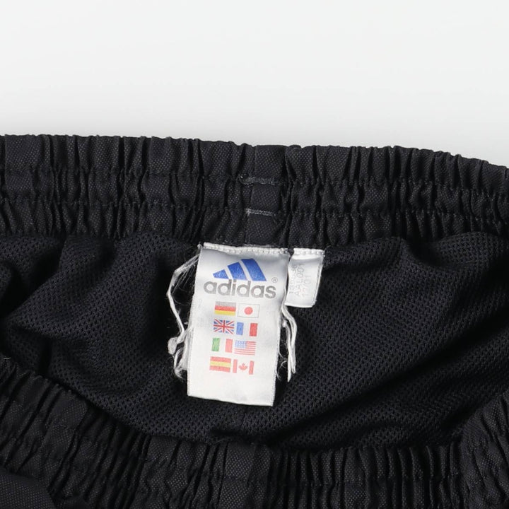 Adidas warm-up pants, nylon pants, crinkle pants, men's size L polyester black type Vintage Second Hand