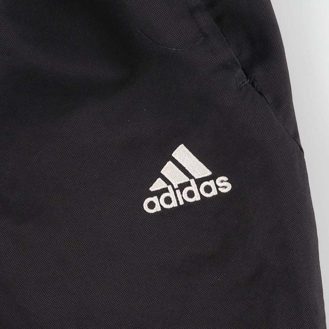 Adidas warm-up pants, nylon pants, crinkle pants, men's size L polyester black type Vintage Second Hand