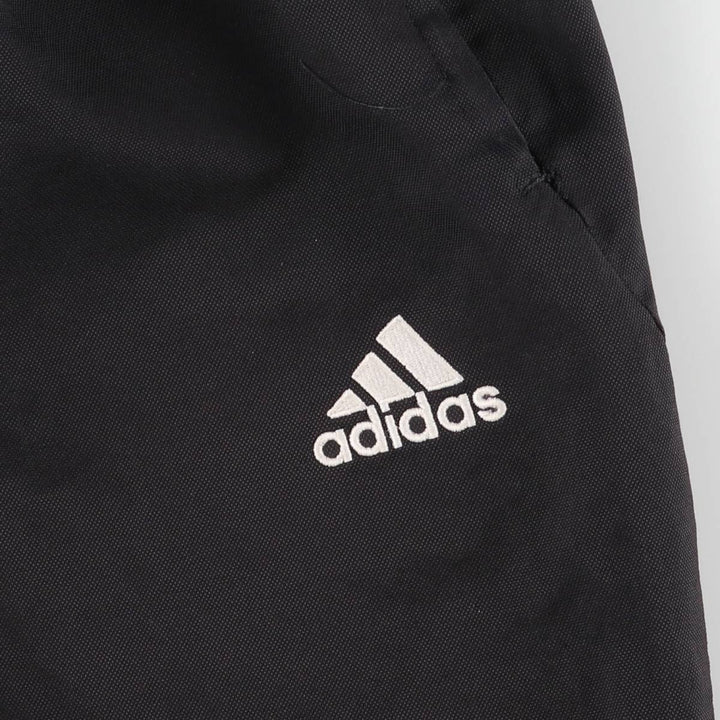 Adidas warm-up pants, nylon pants, crinkle pants, men's size L polyester black type Vintage Second Hand