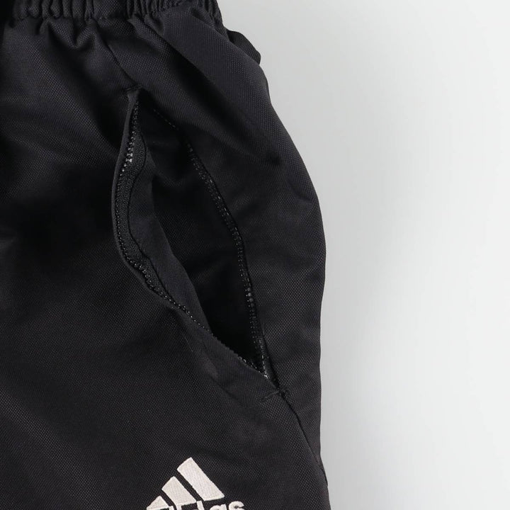 Adidas warm-up pants, nylon pants, crinkle pants, men's size L polyester black type Vintage Second Hand