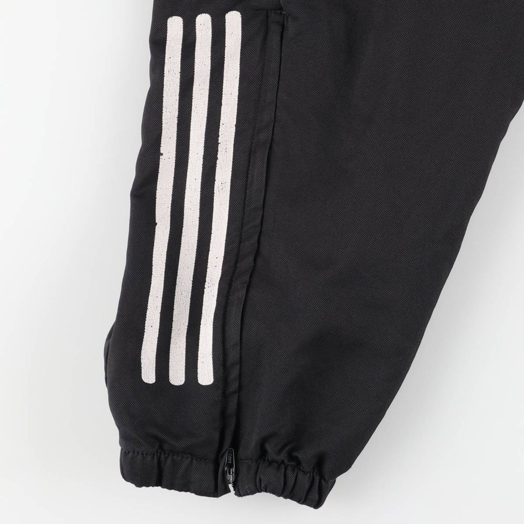 Adidas warm-up pants, nylon pants, crinkle pants, men's size L polyester black type Vintage Second Hand