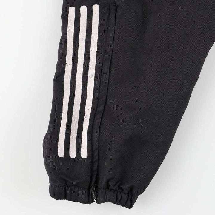 Adidas warm-up pants, nylon pants, crinkle pants, men's size L polyester black type Vintage Second Hand
