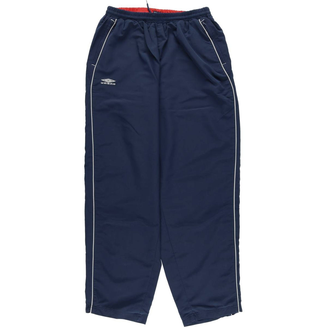 UMBRO Warm-Up Pants, Nylon, Shaka Shaka Pants, Men's Size Medium polyester navy blue type Vintage Second Hand
