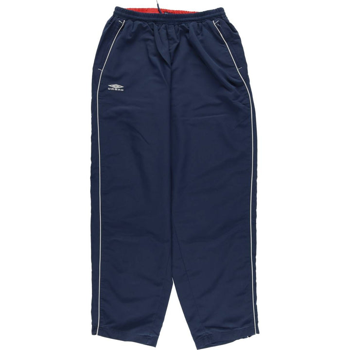 UMBRO Warm-Up Pants, Nylon, Shaka Shaka Pants, Men's Size Medium polyester navy blue type Vintage Second Hand