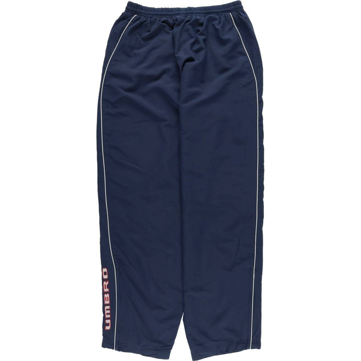 UMBRO Warm-Up Pants, Nylon, Shaka Shaka Pants, Men's Size Medium polyester navy blue type Vintage Second Hand