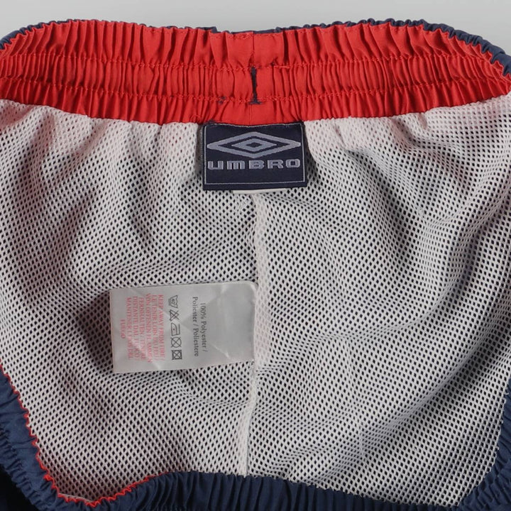 UMBRO Warm-Up Pants, Nylon, Shaka Shaka Pants, Men's Size Medium polyester navy blue type Vintage Second Hand