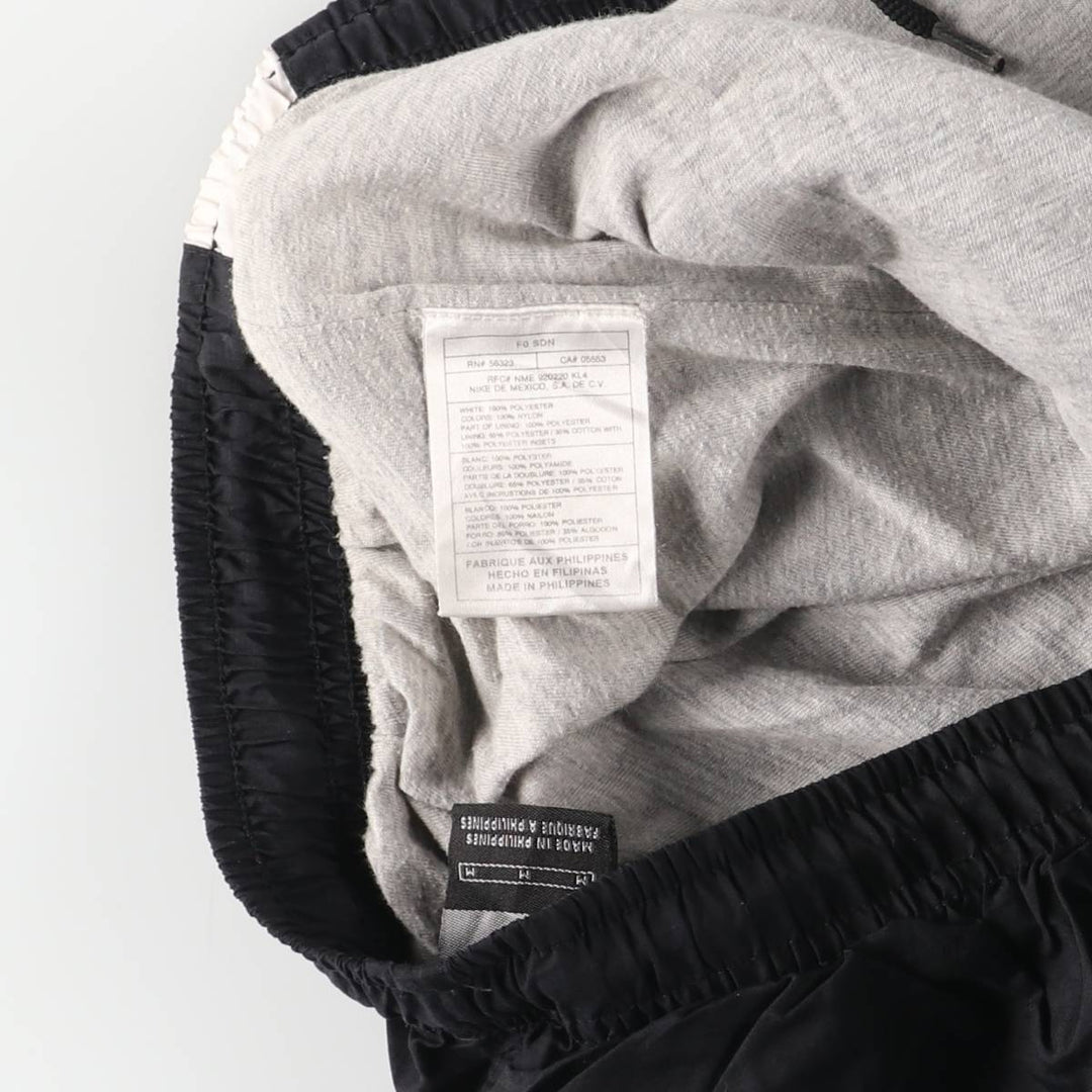Nike warm-up pants, nylon pants, crinkle pants, men's size M polyester black type Vintage Second Hand