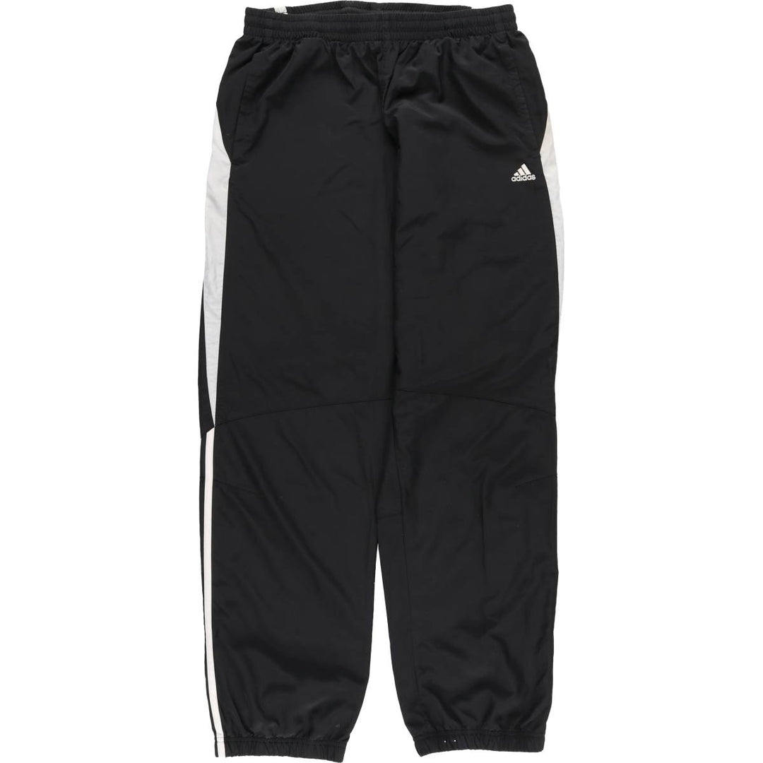 Adidas warm-up pants, nylon pants, crinkle pants, men's size L polyester black type Vintage Second Hand
