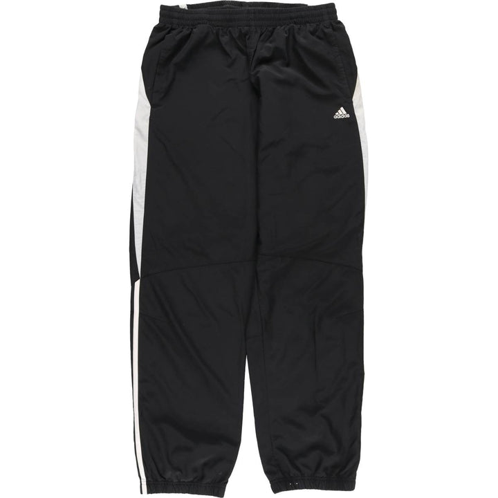 Adidas warm-up pants, nylon pants, crinkle pants, men's size L polyester black type Vintage Second Hand