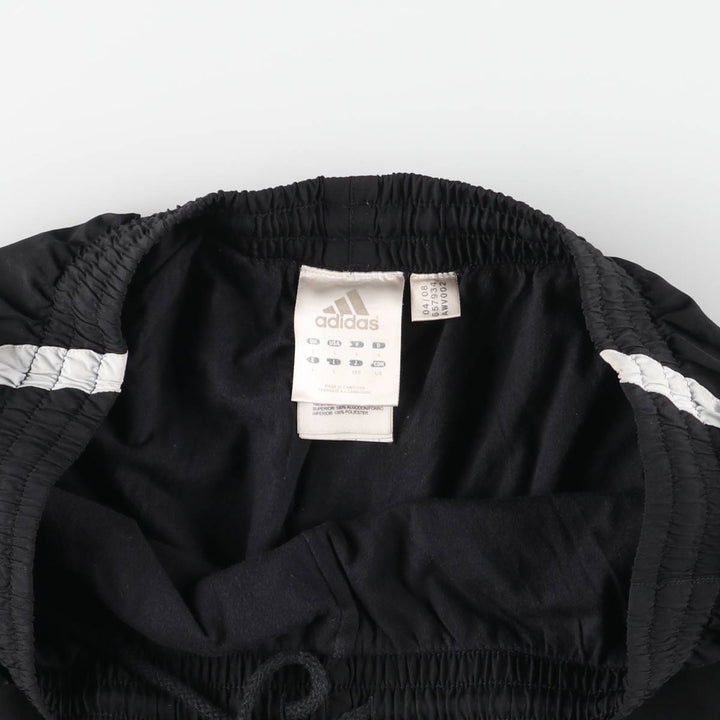 Adidas warm-up pants, nylon pants, crinkle pants, men's size L polyester black type Vintage Second Hand