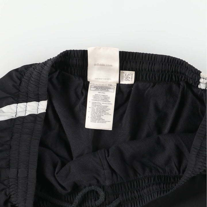 Adidas warm-up pants, nylon pants, crinkle pants, men's size L polyester black type Vintage Second Hand