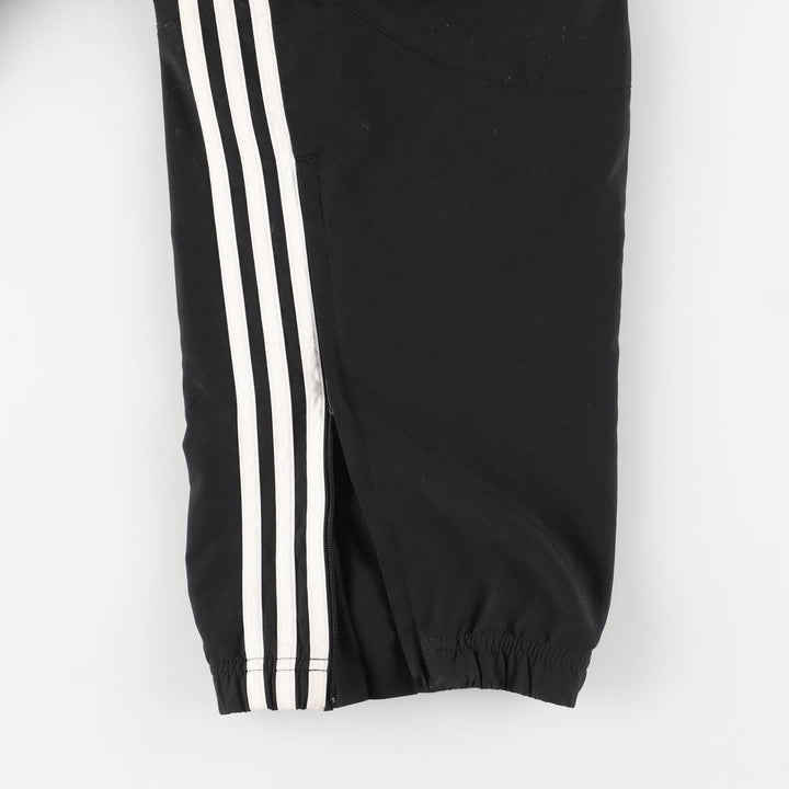 Adidas warm-up pants, nylon pants, crinkle pants, men's size L polyester black type Vintage Second Hand