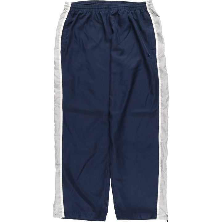 Starter Ripstop Warm-Up Nylon Pants (Men's Size L) polyester navy blue type Vintage Second Hand