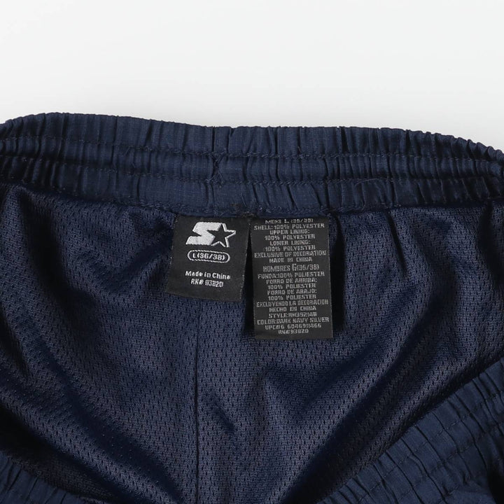 Starter Ripstop Warm-Up Nylon Pants (Men's Size L) polyester navy blue type Vintage Second Hand