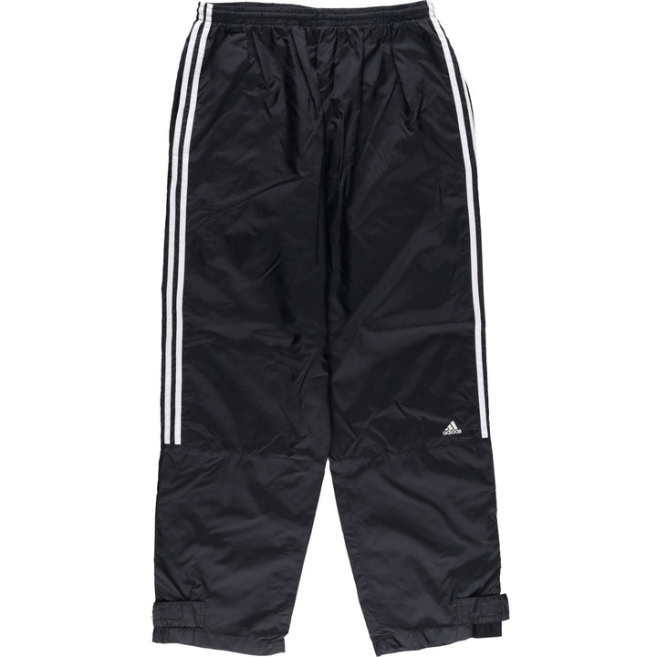 90s~00'S Adidas nylon pants, rustling pants, men's XL size, vintage Nylon black type Vintage Second Hand