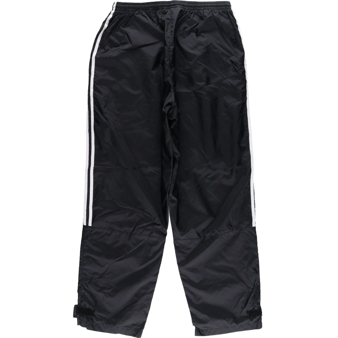90s~00'S Adidas nylon pants, rustling pants, men's XL size, vintage Nylon black type Vintage Second Hand