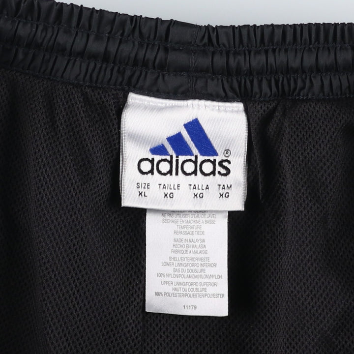 90s~00'S Adidas nylon pants, rustling pants, men's XL size, vintage Nylon black type Vintage Second Hand