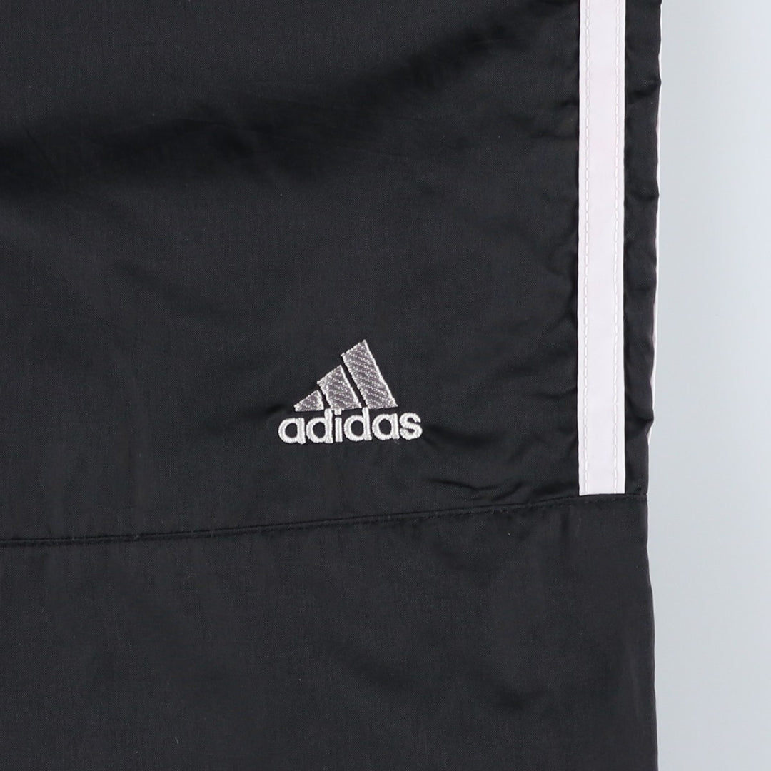 90s~00'S Adidas nylon pants, rustling pants, men's XL size, vintage Nylon black type Vintage Second Hand