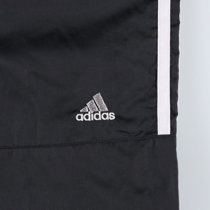 90s~00'S Adidas nylon pants, rustling pants, men's XL size, vintage Nylon black type Vintage Second Hand