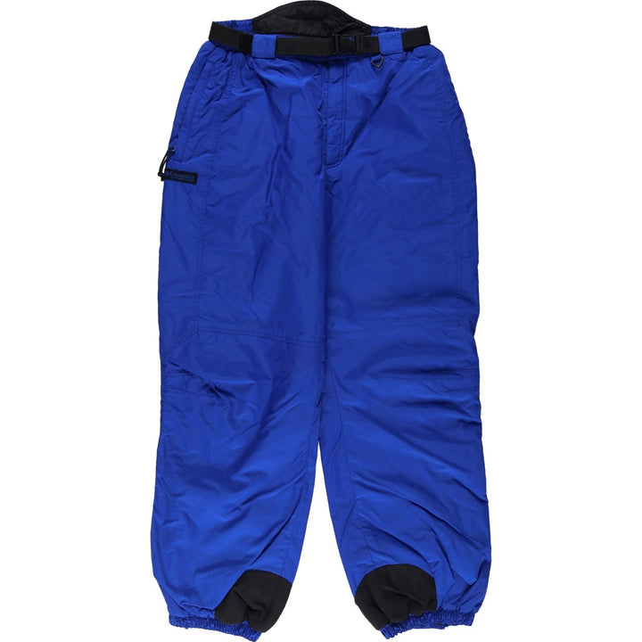 90'S Columbia white tag nylon pants, padded, men's size M equivalent, vintage. Nylon blue type Vintage Second Hand