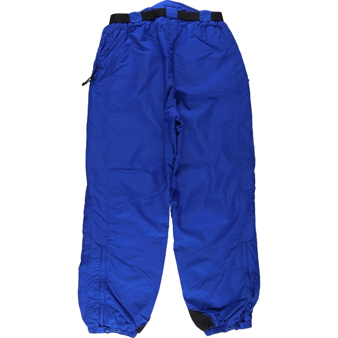 90'S Columbia white tag nylon pants, padded, men's size M equivalent, vintage. Nylon blue type Vintage Second Hand