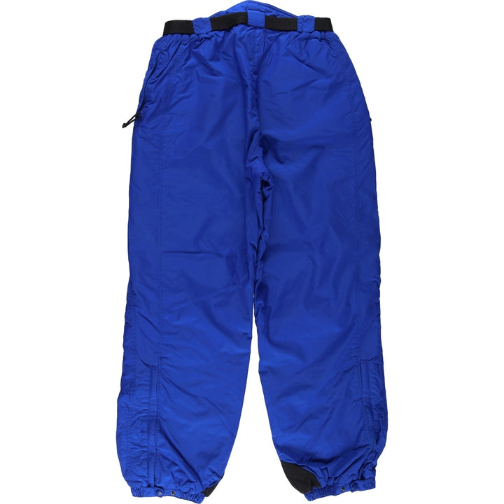 90'S Columbia white tag nylon pants, padded, men's size M equivalent, vintage. Nylon blue type Vintage Second Hand