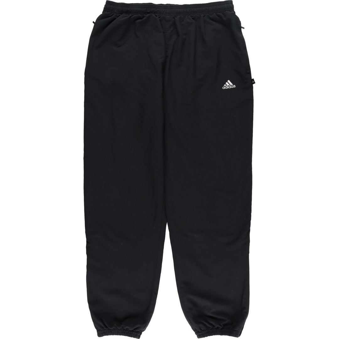 90s-00'S Adidas Warm-up Pants, Nylon Pants, Windbreaker Pants, Men's XL equivalent, Vintage polyester black type Vintage Second Hand