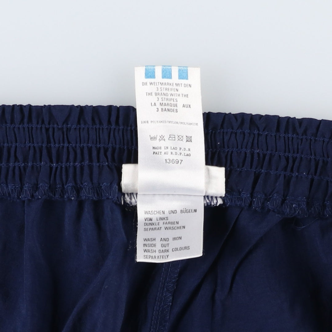 80s-90'S Adidas nylon pants, windbreaker style, men's size XL equivalent, vintage. Nylon navy blue type Vintage Second Hand