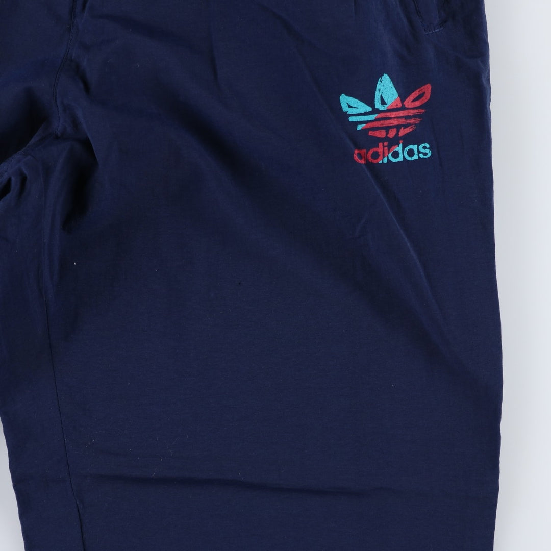 80s-90'S Adidas nylon pants, windbreaker style, men's size XL equivalent, vintage. Nylon navy blue type Vintage Second Hand