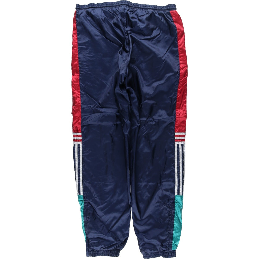 Adidas nylon pants, windbreaker style, men's size W38 (approx.) unclear navy blue type Vintage Second Hand