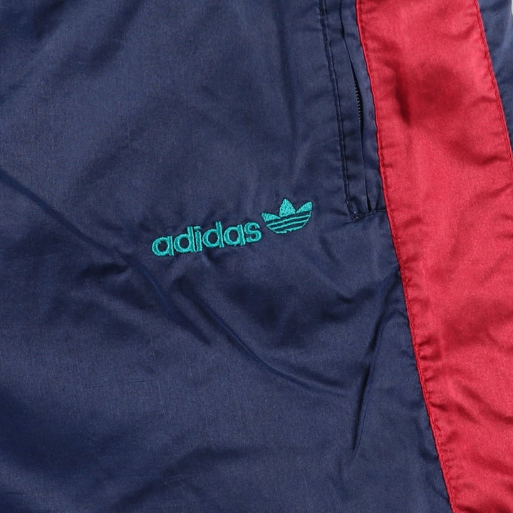 Adidas nylon pants, windbreaker style, men's size W38 (approx.) unclear navy blue type Vintage Second Hand