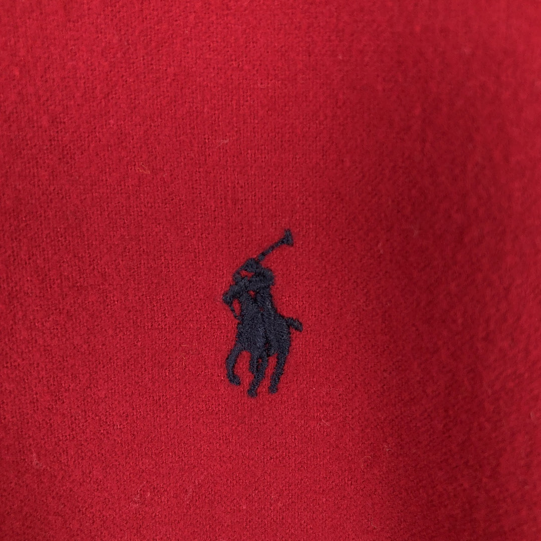 Ralph Lauren BLAIRE Long-Sleeve Button-Down Flannel Shirt, Men's Size L (approx.) cotton red type Vintage Second Hand